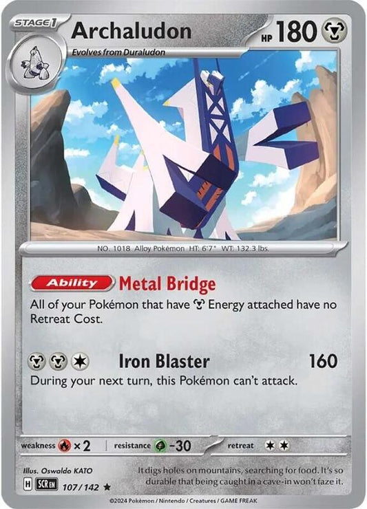 Archaludon - 107/142 - Reverse Holofoil 107/142 Stellar Crown | Rare Pokemon Card