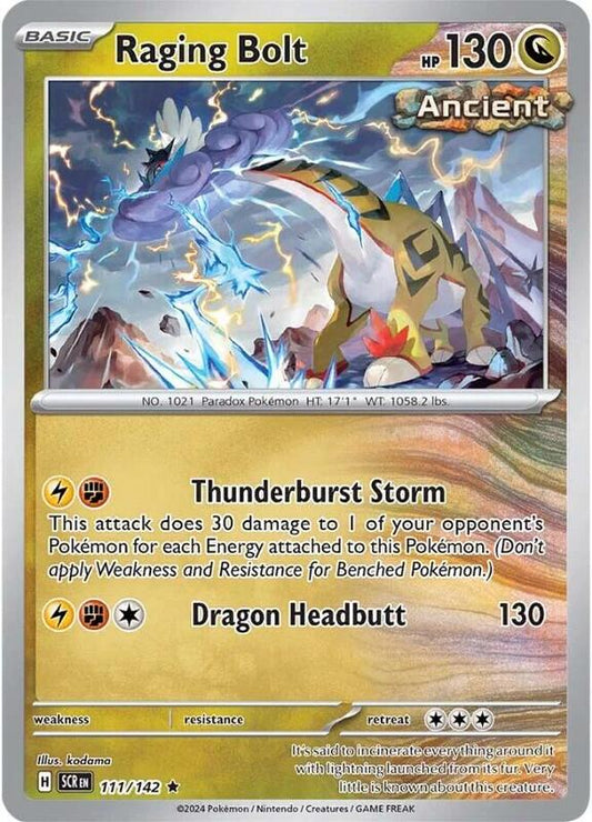 Raging Bolt - Reverse Holofoil 111/142 Stellar Crown | Rare Pokemon Card