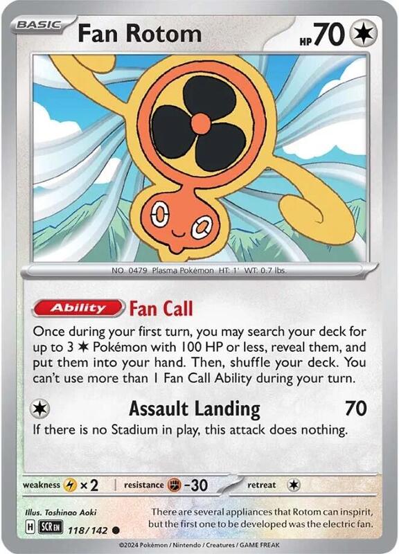Fan Rotom - Reverse Holofoil 118/142 Stellar Crown | Common Pokemon Card