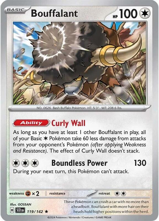Bouffalant - Holofoil 119/142 Stellar Crown | Rare Pokemon Card