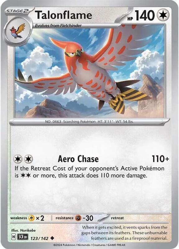 Talonflame - Normal 123/142 Stellar Crown | Uncommon Pokemon Card