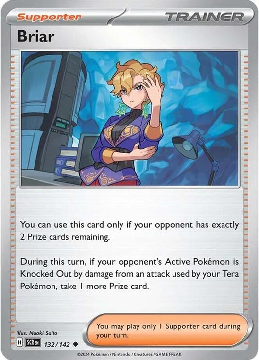 Briar - 132/142 - Reverse Holofoil 132/142 Stellar Crown | Uncommon Trainer Card