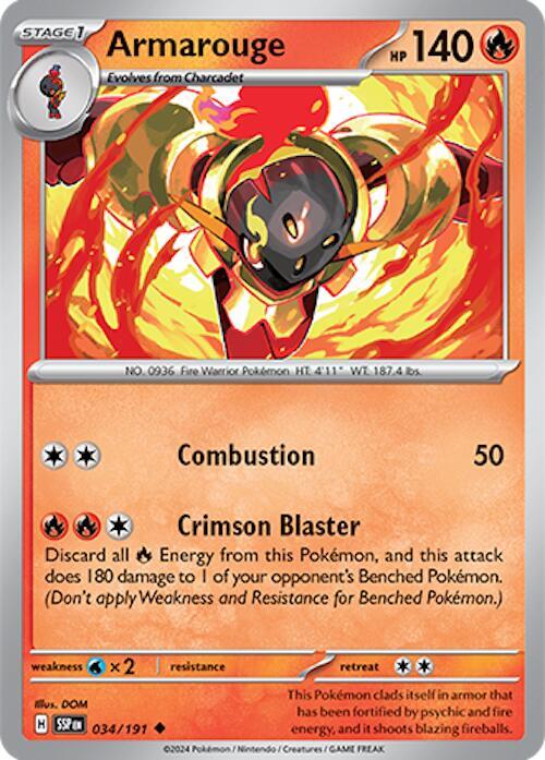 Armarouge - Reverse Holofoil 034/191 Surging Sparks | Uncommon Pokemon TCG