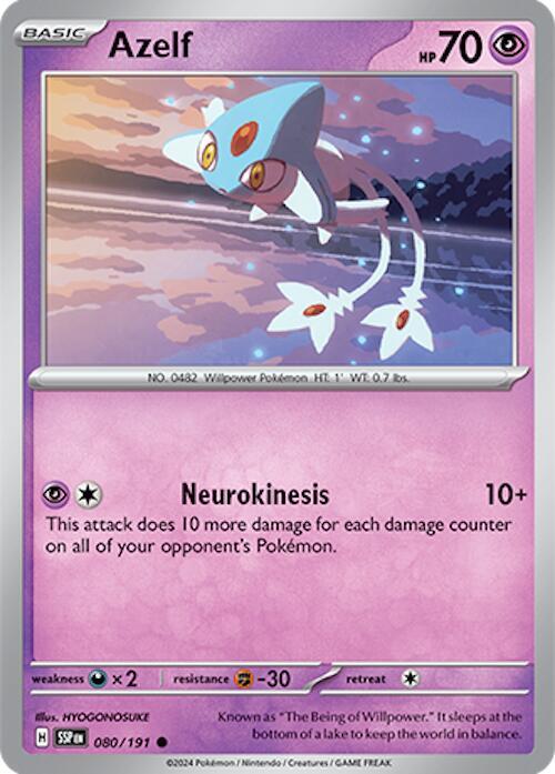Azelf - Reverse Holofoil 080/191 Surging Sparks | Common Pokemon TCG