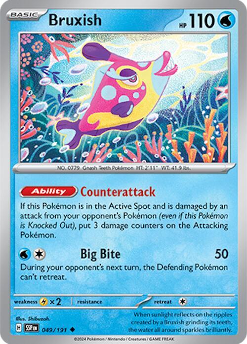 Bruxish - 049/191 - Reverse Holofoil 049/191 Surging Sparks | Uncommon Pokemon TCG