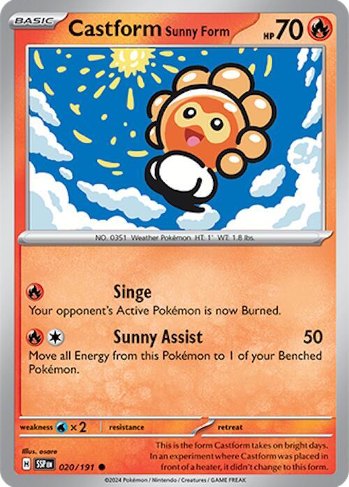 Castform Sunny Form - 020/191 - Normal 020/191 Surging Sparks | Common Pokemon TCG