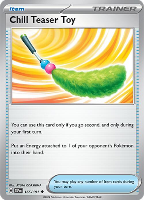 Chill Teaser Toy - Reverse Holofoil 166/191 Surging Sparks | Uncommon Trainer TCG