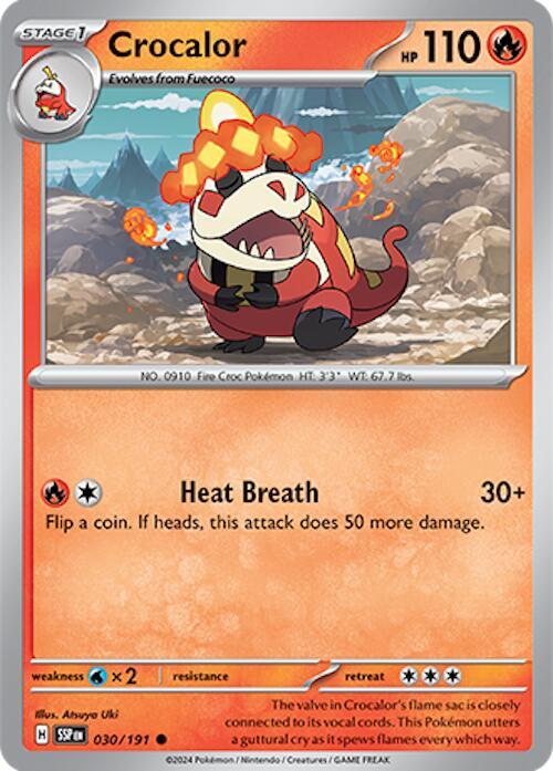 Crocalor - Reverse Holofoil 030/191 Surging Sparks | Common Pokemon TCG