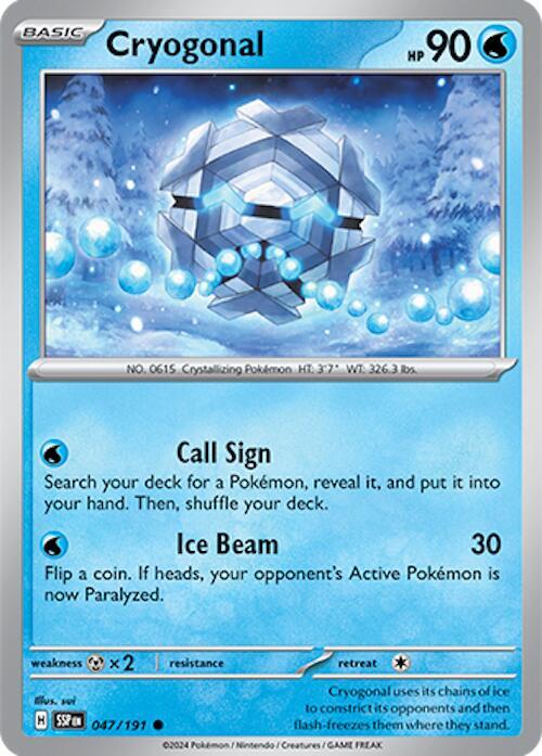 Cryogonal - Reverse Holofoil 047/191 Surging Sparks | Common Pokemon TCG
