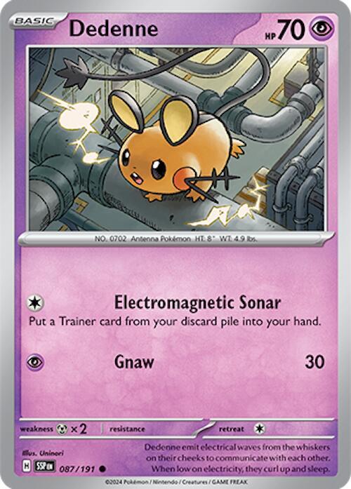 Dedenne - Reverse Holofoil 087/191 Surging Sparks | Common Pokemon TCG