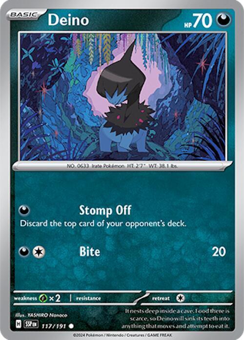 Deino - Normal 117/191 Surging Sparks | Common Pokemon TCG