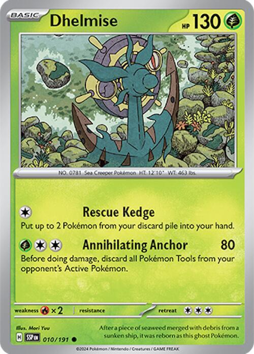 Dhelmise - Reverse Holofoil 010/191 Surging Sparks | Common Pokemon TCG