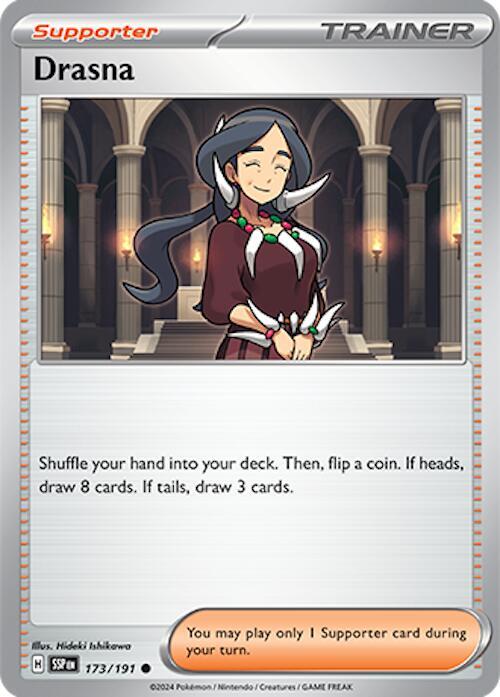Drasna - 173/191 - Reverse Holofoil 173/191 Surging Sparks | Common Trainer TCG