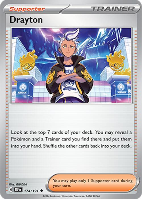 Drayton - 174/191 - Reverse Holofoil 174/191 Surging Sparks | Uncommon Trainer TCG