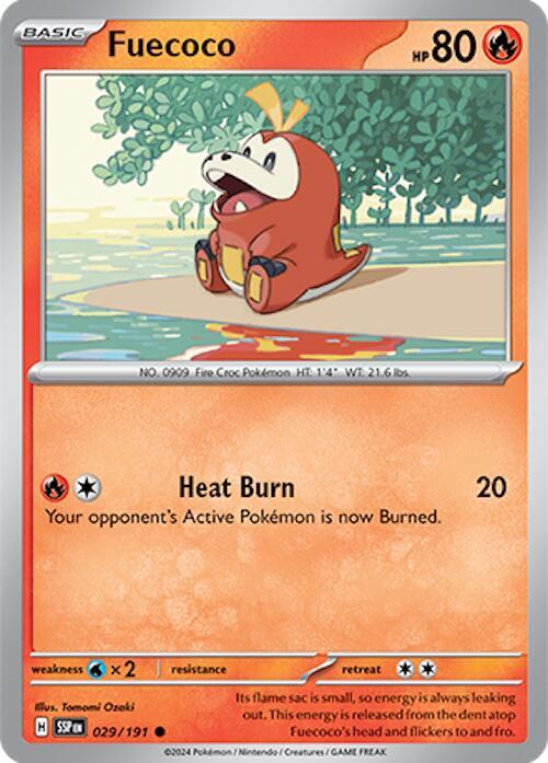Fuecoco - Reverse Holofoil 029/191 Surging Sparks | Common Pokemon TCG