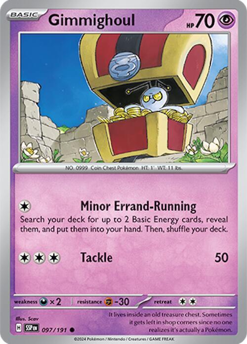 Gimmighoul - Reverse Holofoil 097/191 Surging Sparks | Common Pokemon TCG