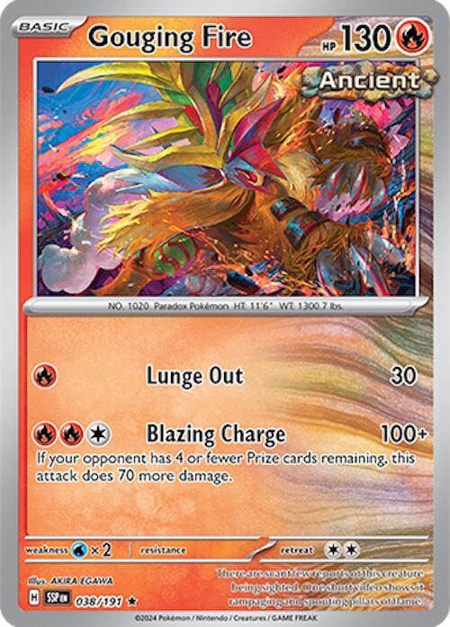 Gouging Fire - Reverse Holofoil 038/191 Surging Sparks | Rare Pokemon TCG