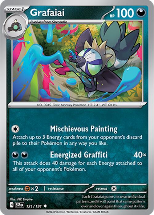 Grafaiai - Normal 121/191 Surging Sparks | Uncommon Pokemon TCG