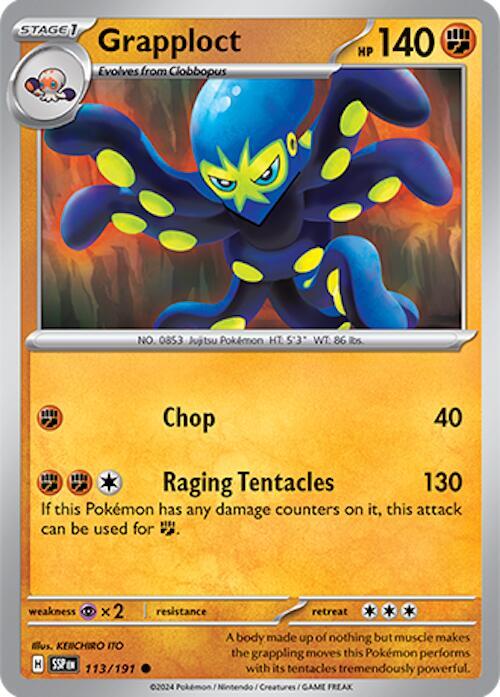 Grapploct - Normal 113/191 Surging Sparks | Common Pokemon TCG