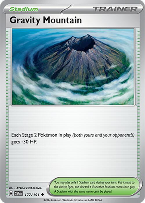 Gravity Mountain - Reverse Holofoil 177/191 Surging Sparks | Uncommon Trainer TCG