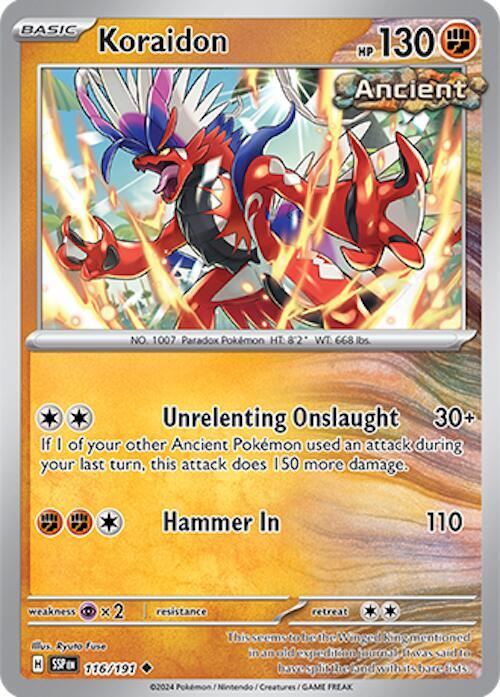 Koraidon - Reverse Holofoil 116/191 Surging Sparks | Uncommon Pokemon TCG