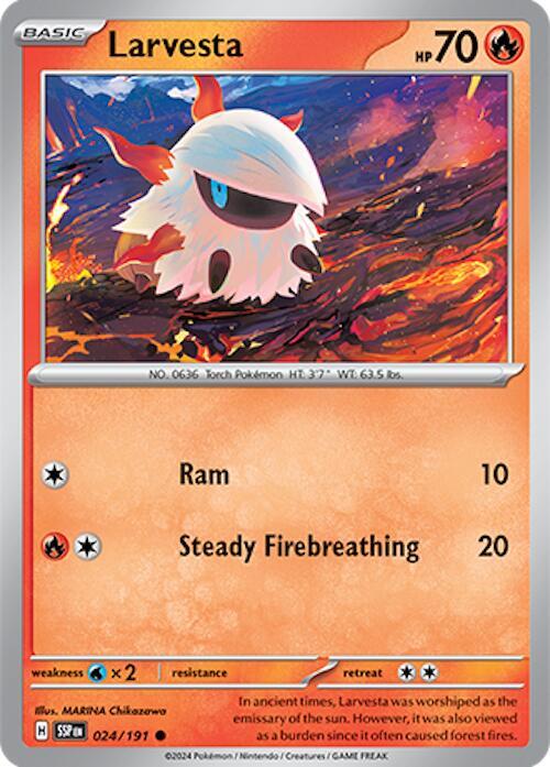Larvesta - 024/191 - Normal 024/191 Surging Sparks | Common Pokemon TCG