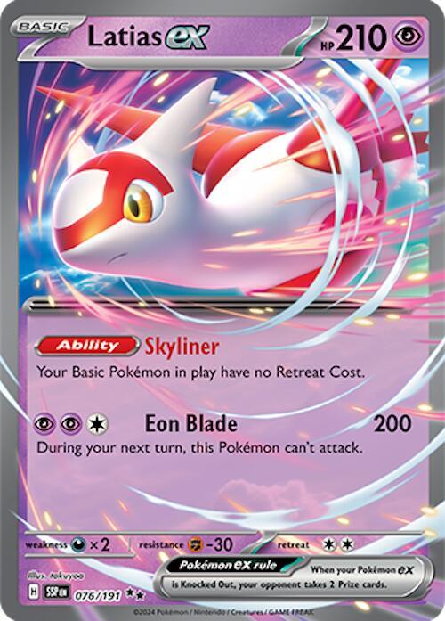 Latias ex - 076/191 - Holofoil 076/191 Surging Sparks | Double Rare Pokemon TCG