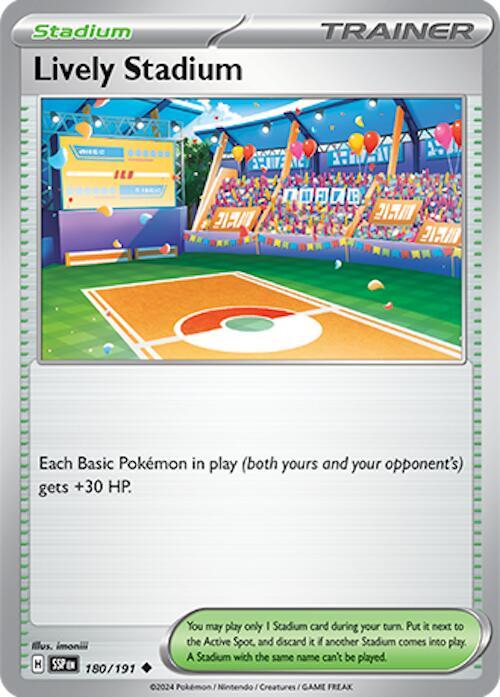 Lively Stadium - Reverse Holofoil 180/191 Surging Sparks | Uncommon Trainer TCG