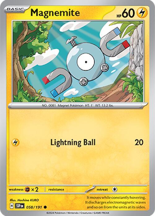 Magnemite - Reverse Holofoil 058/191 Surging Sparks | Common Pokemon TCG