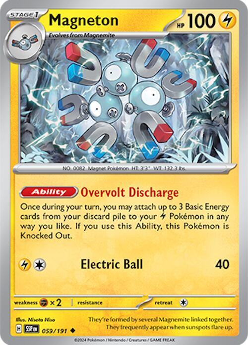 Magneton - Reverse Holofoil 059/191 Surging Sparks | Uncommon Pokemon TCG