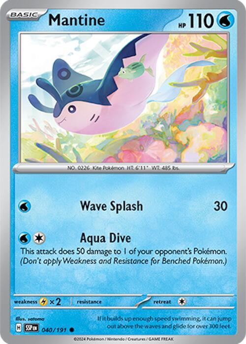 Mantine - Normal 040/191 Surging Sparks | Common Pokemon TCG