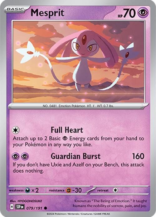 Mesprit - 079/191 - Reverse Holofoil 079/191 Surging Sparks | Common Pokemon TCG