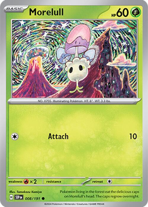 Morelull - Reverse Holofoil 008/191 Surging Sparks | Common Pokemon TCG