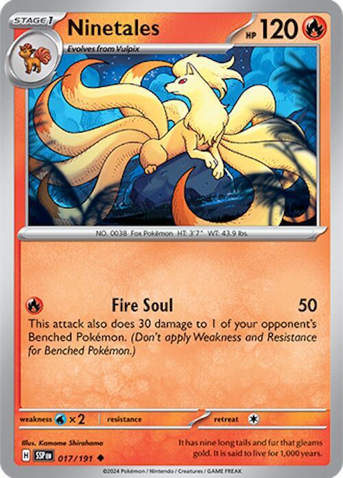 Ninetales - Reverse Holofoil 017/191 Surging Sparks | Uncommon Pokemon TCG