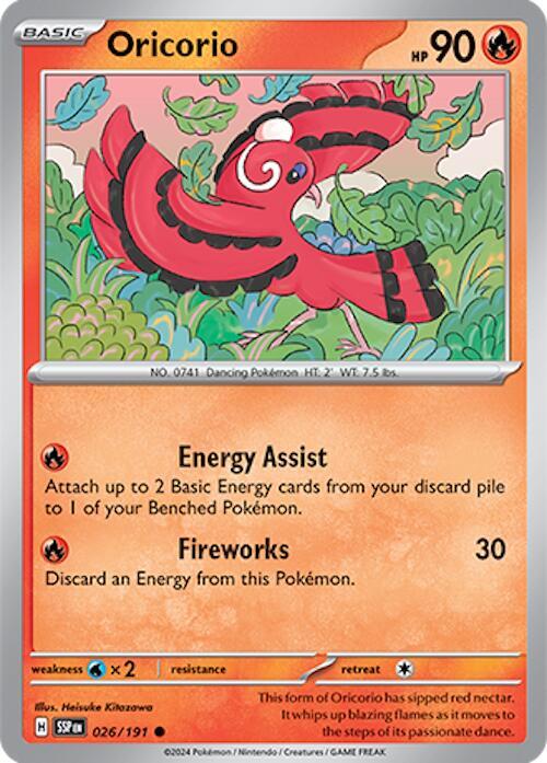 Oricorio - 026/191 - Normal 026/191 Surging Sparks | Common Pokemon TCG