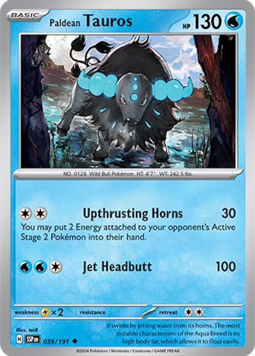 Paldean Tauros - 039/191 - Normal 039/191 Surging Sparks | Uncommon Pokemon TCG