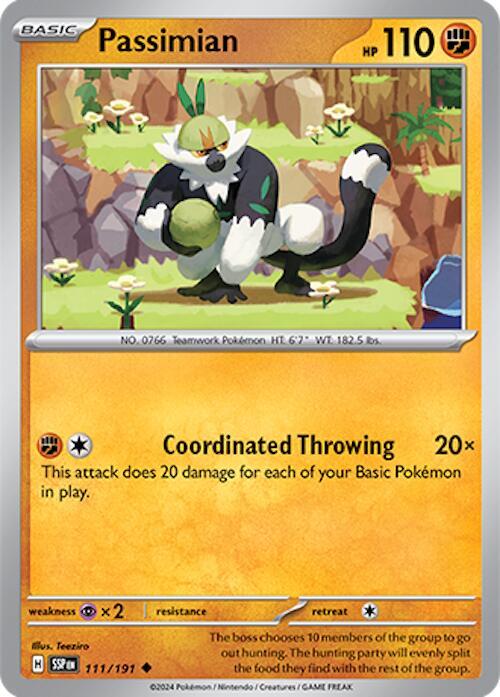 Passimian - Reverse Holofoil 111/191 Surging Sparks | Uncommon Pokemon TCG
