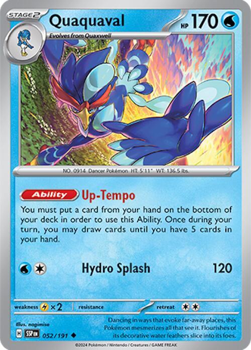 Quaquaval - Normal 052/191 Surging Sparks | Uncommon Pokemon TCG