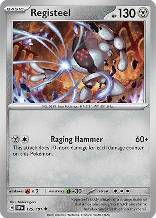 Registeel - Reverse Holofoil 125/191 Surging Sparks | Uncommon Pokemon TCG