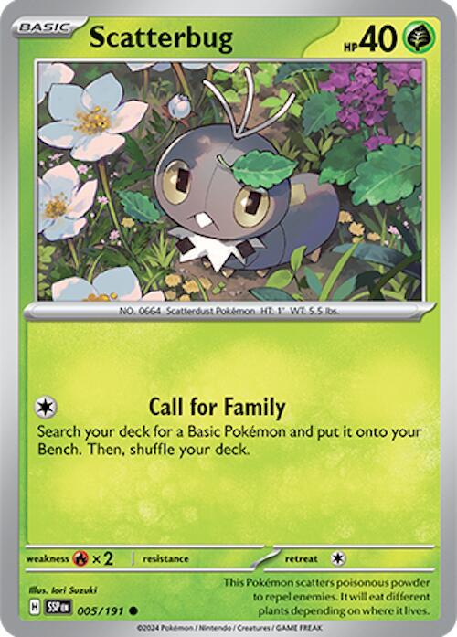 Scatterbug - Normal 005/191 Surging Sparks | Common Pokemon TCG