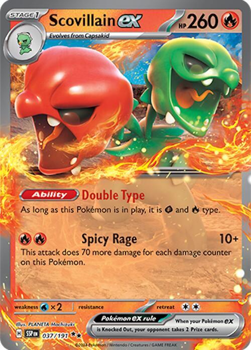 Scovillain ex - 037/191 - Holofoil 037/191 Surging Sparks | Double Rare Pokemon TCG