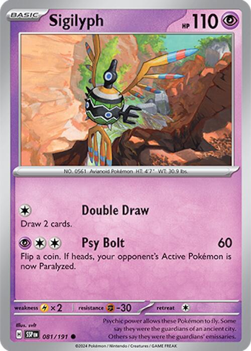Sigilyph - Normal 081/191 Surging Sparks | Common Pokemon TCG