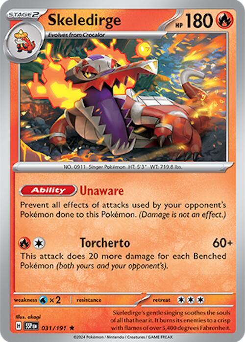 Skeledirge - Reverse Holofoil 031/191 Surging Sparks | Rare Pokemon TCG