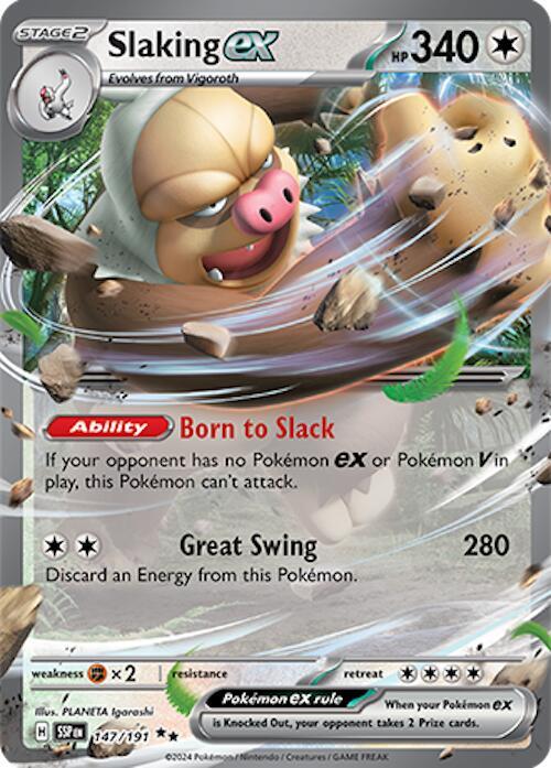 Slaking ex - 147/191 - Holofoil 147/191 Surging Sparks | Double Rare Pokemon TCG
