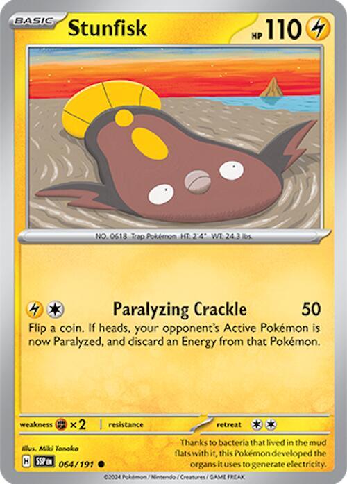 Stunfisk - 064/191 - Reverse Holofoil 064/191 Surging Sparks | Common Pokemon TCG