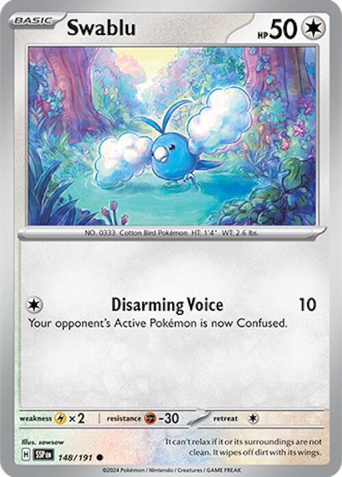 Swablu - Reverse Holofoil 148/191 Surging Sparks | Common Pokemon TCG