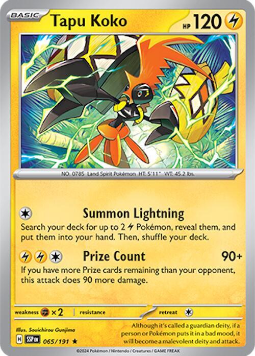 Tapu Koko - Holofoil 065/191 Surging Sparks | Rare Pokemon TCG