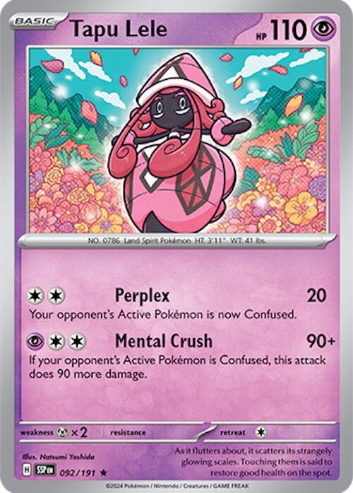 Tapu Lele - Reverse Holofoil 092/191 Surging Sparks | Rare Pokemon TCG