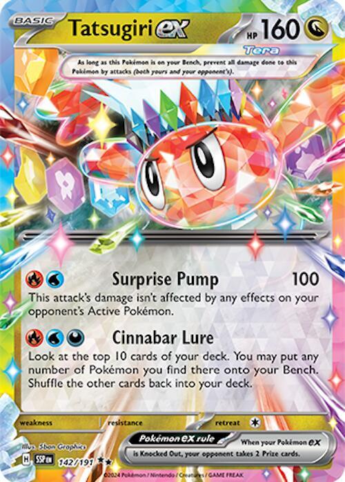 Tatsugiri ex - 142/191 - Holofoil 142/191 Surging Sparks | Double Rare Pokemon TCG