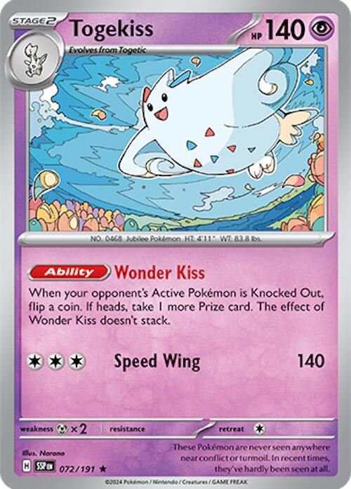 Togekiss - Reverse Holofoil 072/191 Surging Sparks | Rare Pokemon TCG